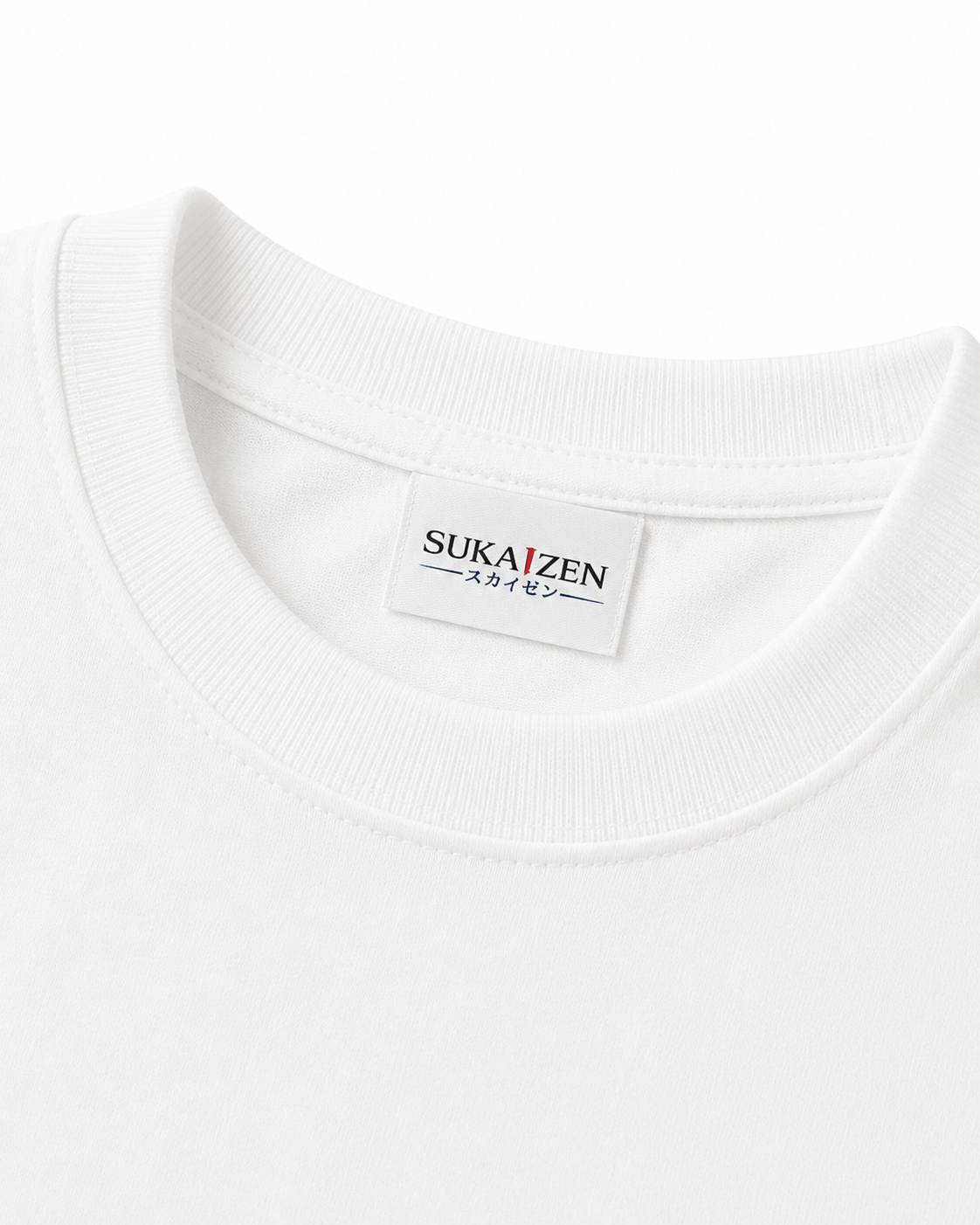 Sukaizen T-Shirt Unisex in white with small embroidered Sukaizen chest logo