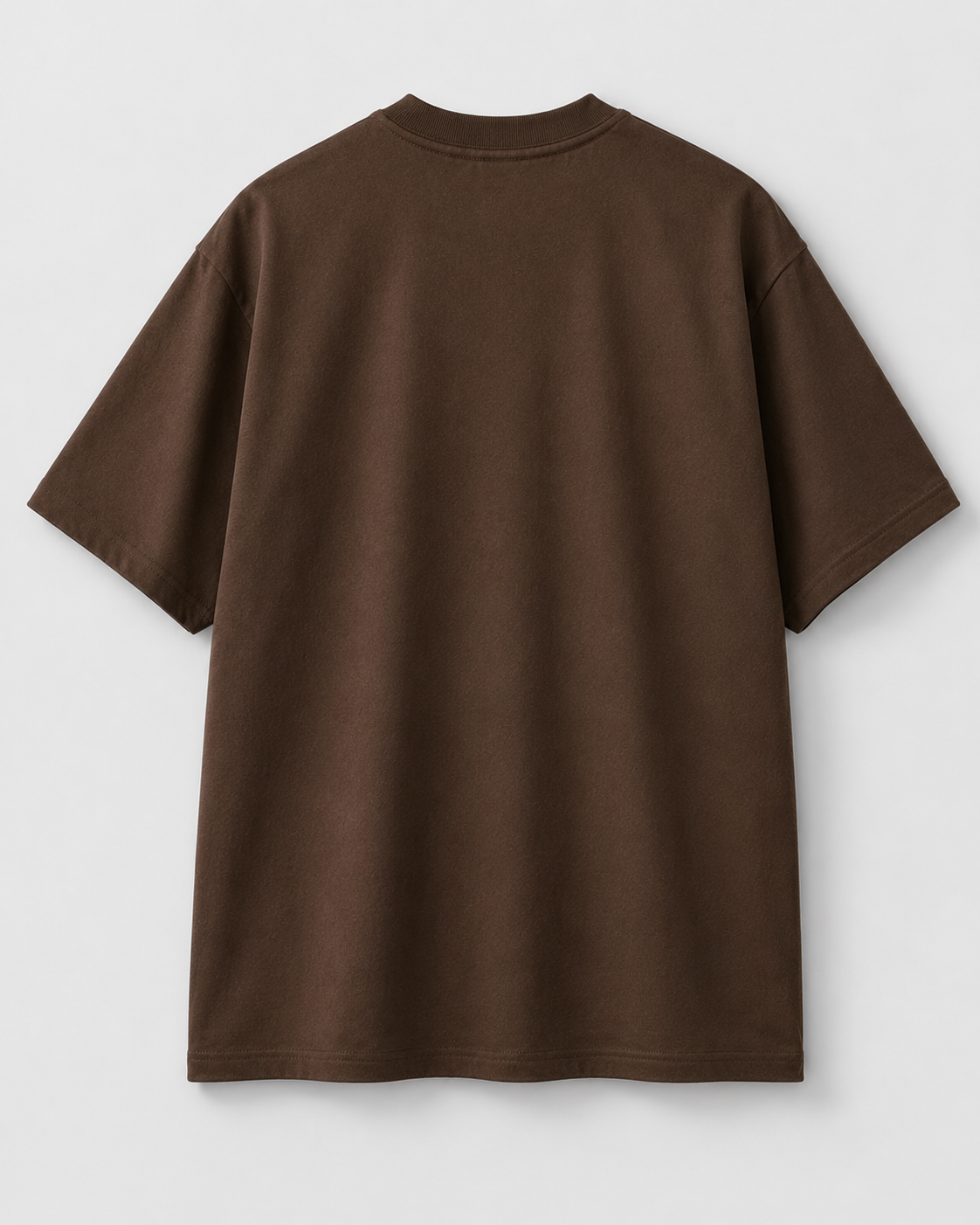 Koi Sun Drift T-Shirt by Sukaizen in dark brown with koi fish, red sun, and wave chest embroidery