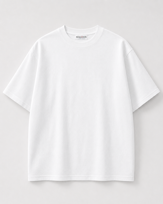 Phoenix Maple Cloud T-Shirt by Sukaizen in white with gold orange phoenix maple leaf and cloud embroidery