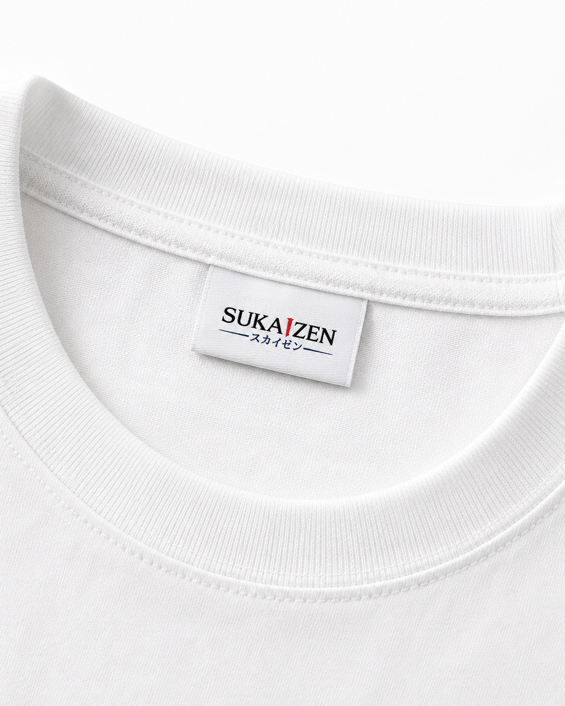 Phoenix Maple Cloud T-Shirt by Sukaizen in white with gold orange phoenix maple leaf and cloud embroidery